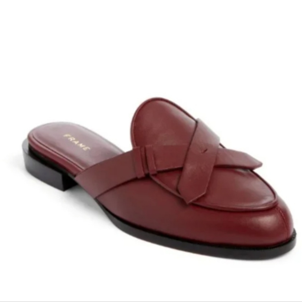 Frame Denim Burgundy Mules